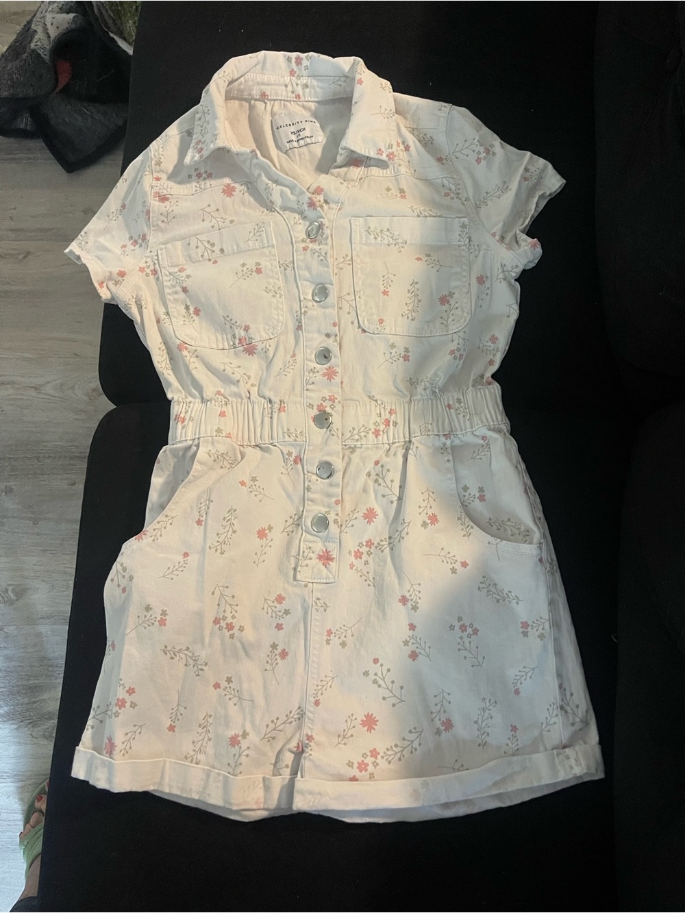 Celebrity Pink Junior Women's Short Floral Print Boilersuit  size XS